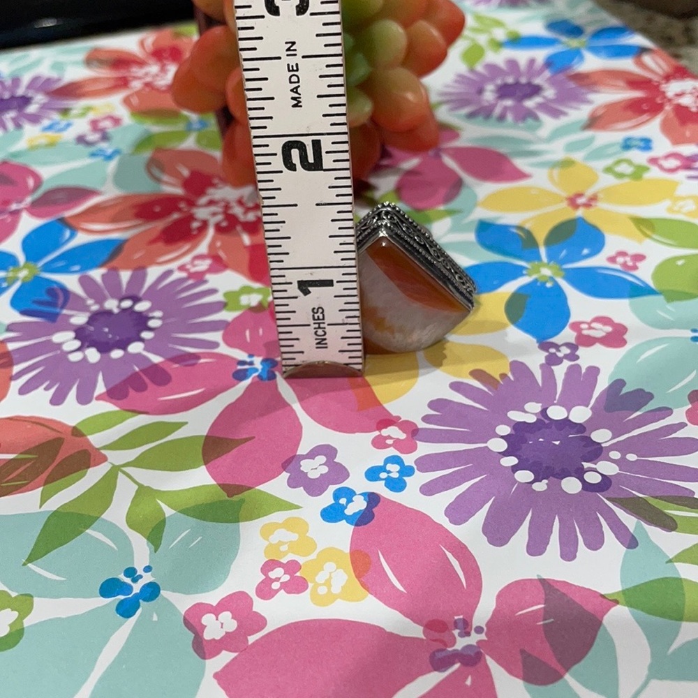 Agate Silver Ring - image 7